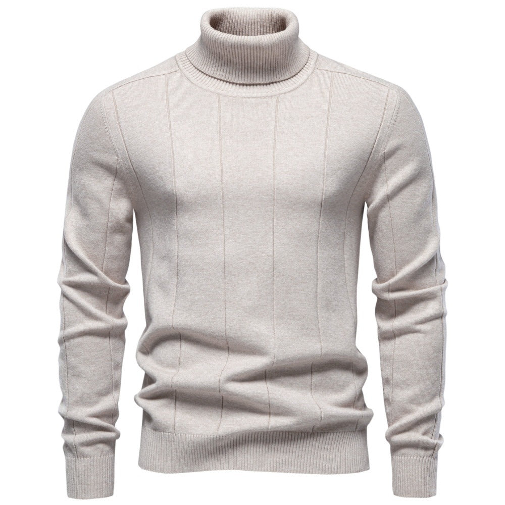 Blake - Men's Ribbed Turtleneck Knit Sweater 1