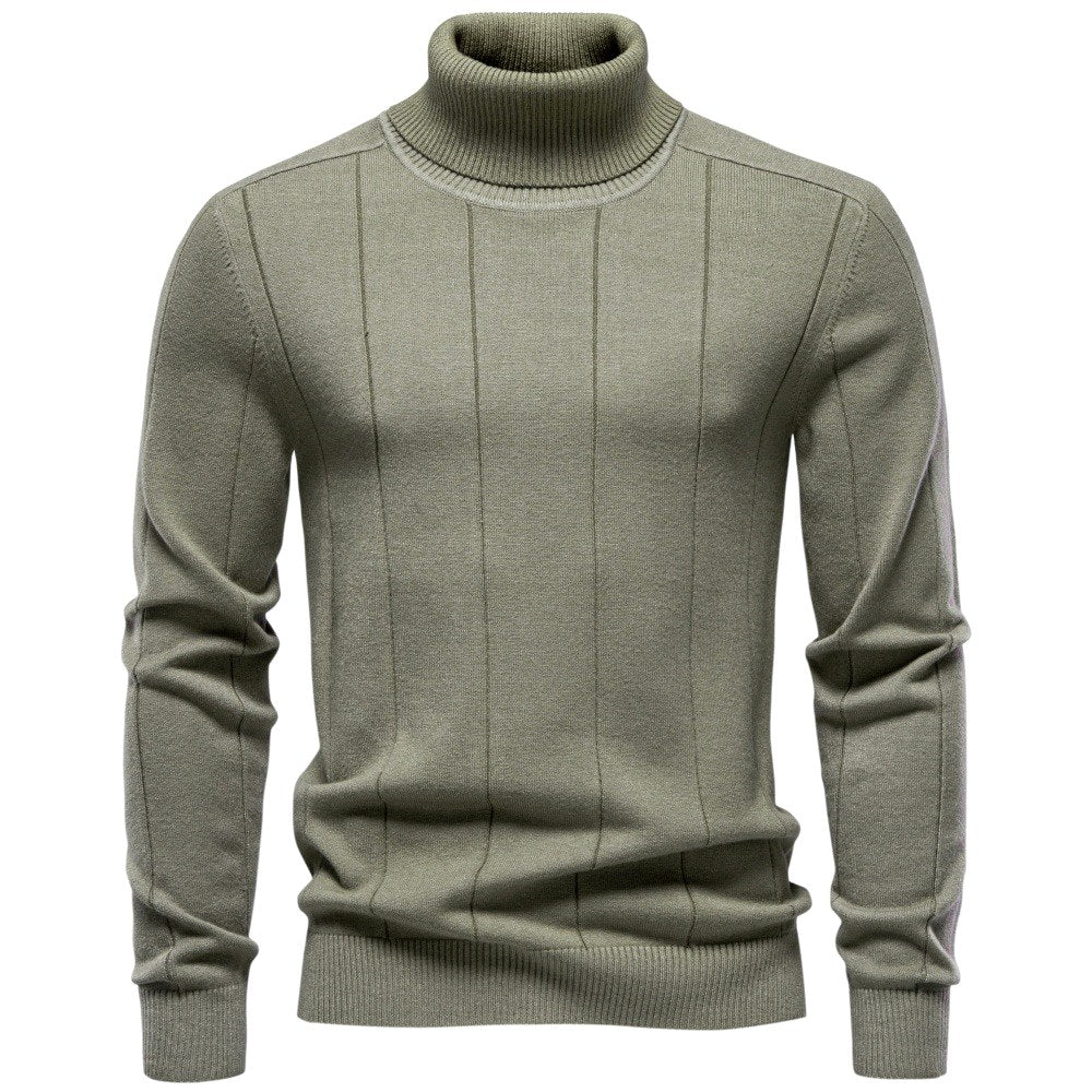 Blake - Men's Ribbed Turtleneck Knit Sweater 3