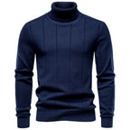 Blake - Men's Ribbed Turtleneck Knit Sweater 4