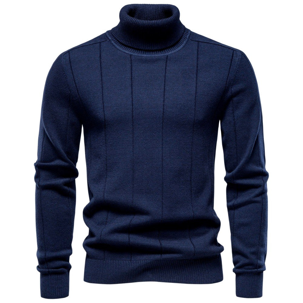 Blake - Men's Ribbed Turtleneck Knit Sweater 4