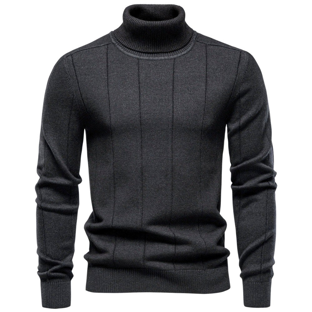 Blake - Men's Ribbed Turtleneck Knit Sweater 5