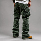 Bo - Men's Corduroy Cargo Pants with Loose Straight Leg 4