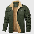 Brewer - Men's Sherpa-Lined Bomber Jacket with Chest Pockets
