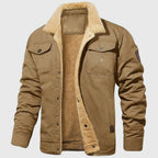 Brewer - Men's Sherpa-Lined Bomber Jacket with Chest Pockets