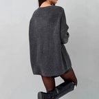 Brianna - Women's Oversized Crew Neck Chunky Knit Sweater 6
