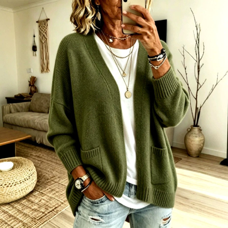 Bridget - Women's Open-Front Long Sleeve Knit Cardigan 4