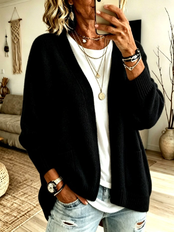 Bridget - Women's Open-Front Long Sleeve Knit Cardigan 5