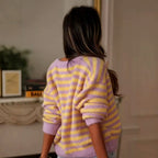 Brooke – Women’s Striped Fuzzy Button Knit Cardigan 5