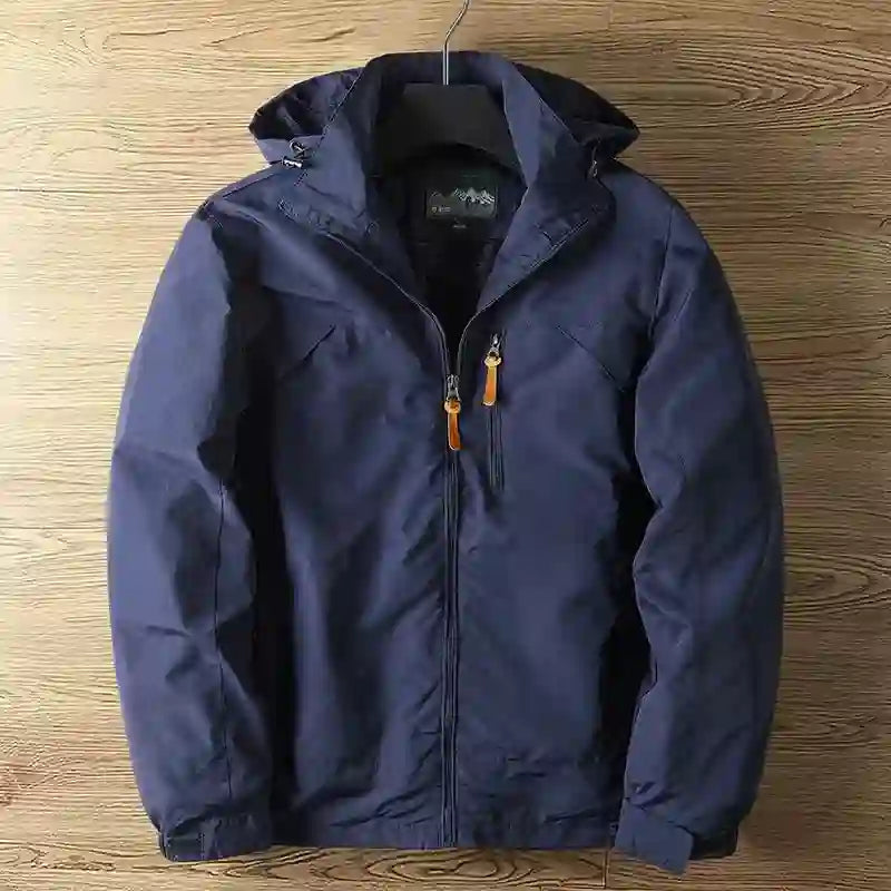 Alessio - Men's Hooded Windbreaker Jacket with Drawstring Adjustment