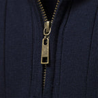 Callum - Men's Half-Zip Ribbed Mock-Neck Pullover