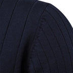 Callum - Men's Half-Zip Ribbed Mock-Neck Pullover