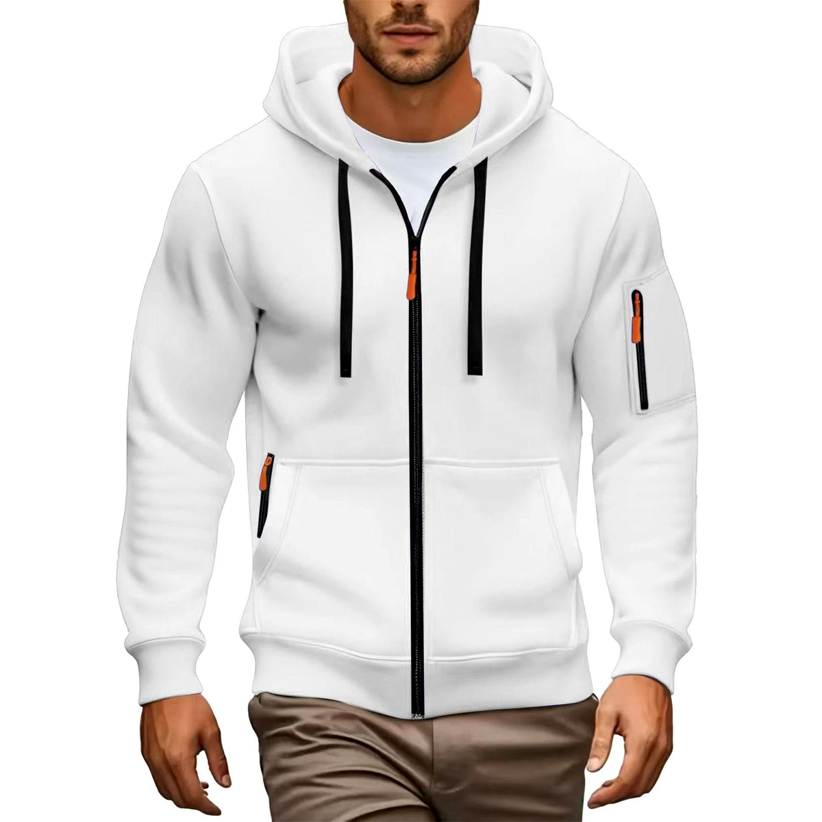 Cameron - Men's Zip-Up Drawstring Hoodie 2