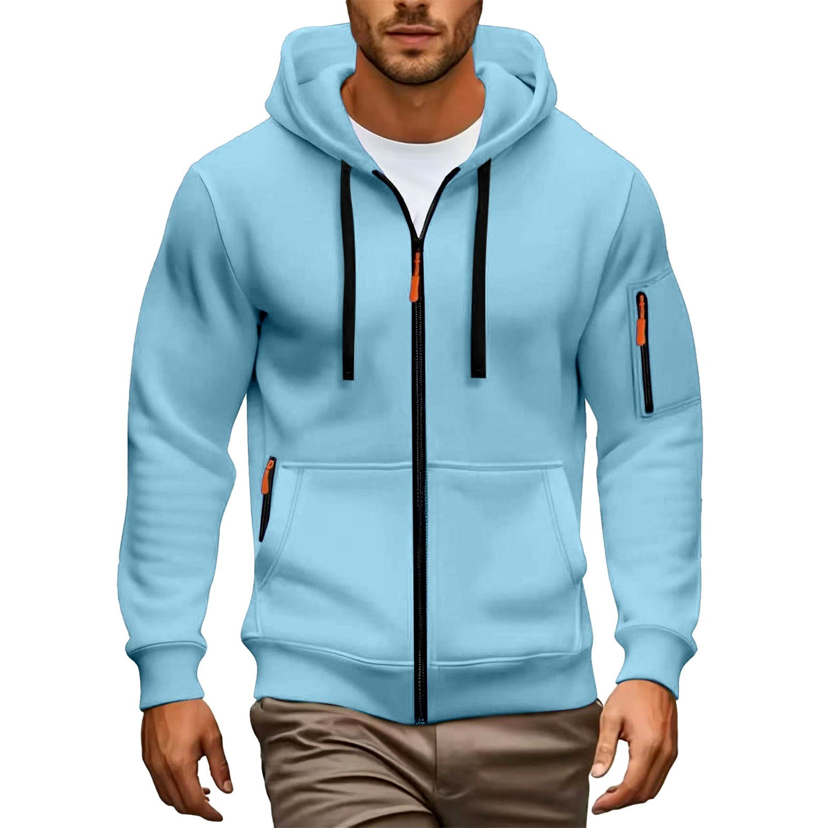 Cameron - Men's Zip-Up Drawstring Hoodie 6