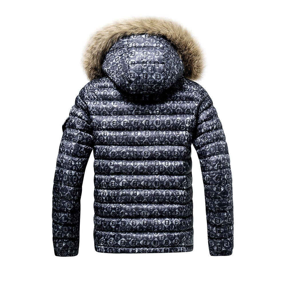 Camron - Men's Hooded Puffer Jacket with Faux Fur Trim 5