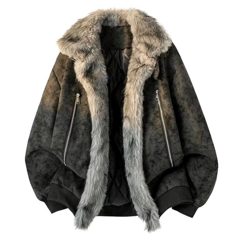 Carlo  - Men's Fur Trim Zip Front Jacket 3
