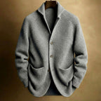 Carlos - Men's Ribbed Shawl Collar Cardigan 2