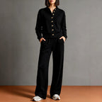 Carmela - Women's Button Front Lounge Set 3