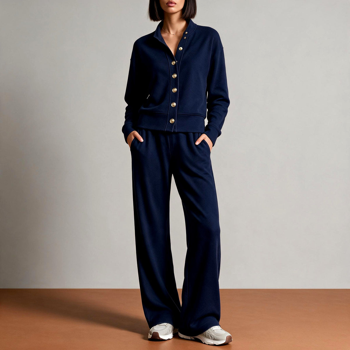 Carmela - Women's Button Front Lounge Set 6