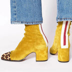 Caroline - Women's Suede Block-Heel Ankle Boots 