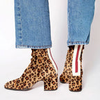 Caroline - Women's Suede Block-Heel Ankle Boots 