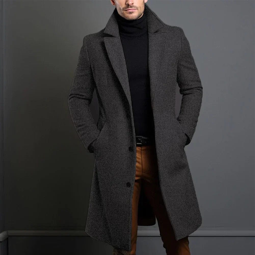 Casimir - Men's Long Notch Lapel Wool Coat