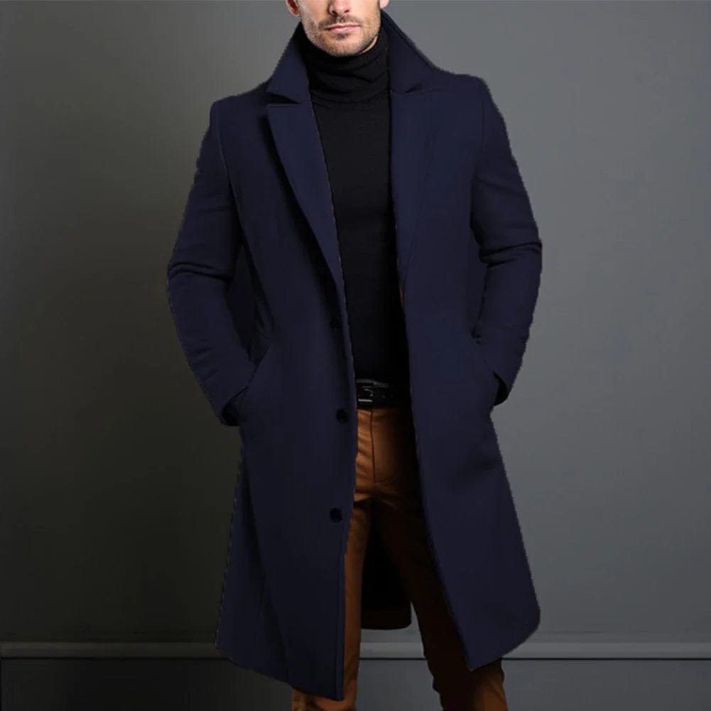Casimir - Men's Long Notch Lapel Wool Coat