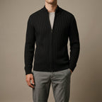 Cassian - Men's Ribbed Zip-Up Cardigan
