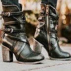 Cecily - Women's Buckle-Strap Ankle Boots