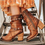 Cecily - Women's Buckle-Strap Ankle Boots