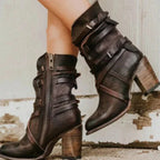 Cecily - Women's Buckle-Strap Ankle Boots