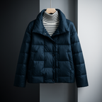 Celeste - Women's Quilted Puffer Jacket with Notch Collar