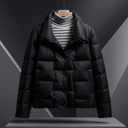 Celeste - Women's Quilted Puffer Jacket with Notch Collar