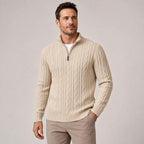 Chris - Men's Cable Half-Zip Slim Fit Sweater 6