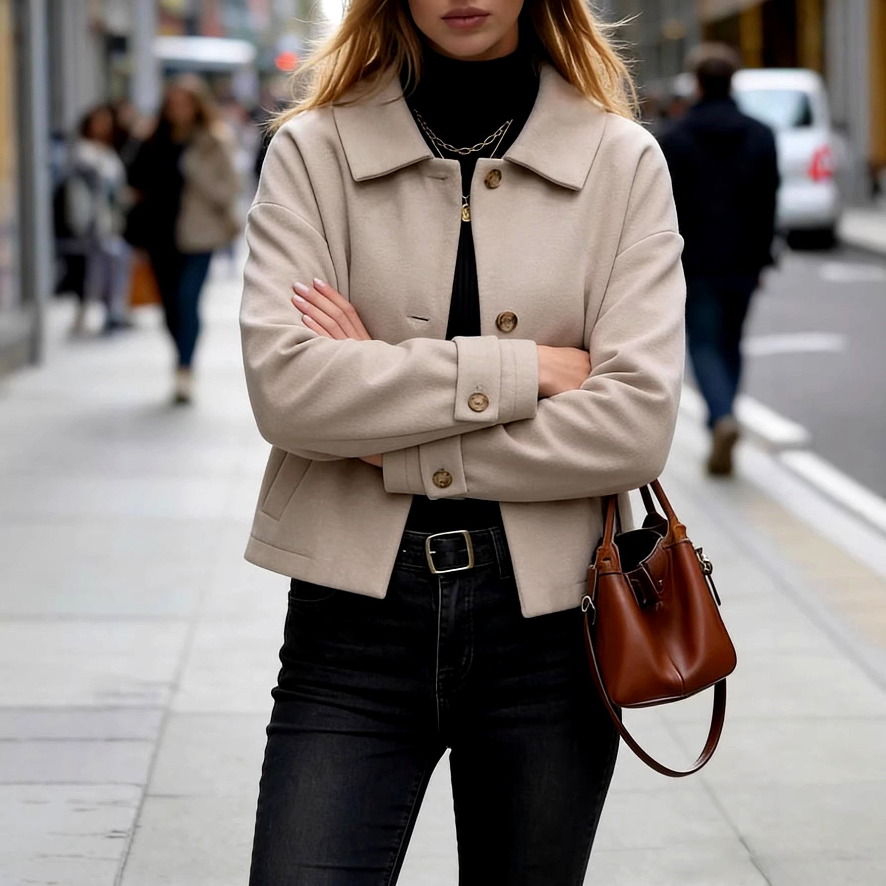 Christabel - Women's Minimalist Short Jacket 4