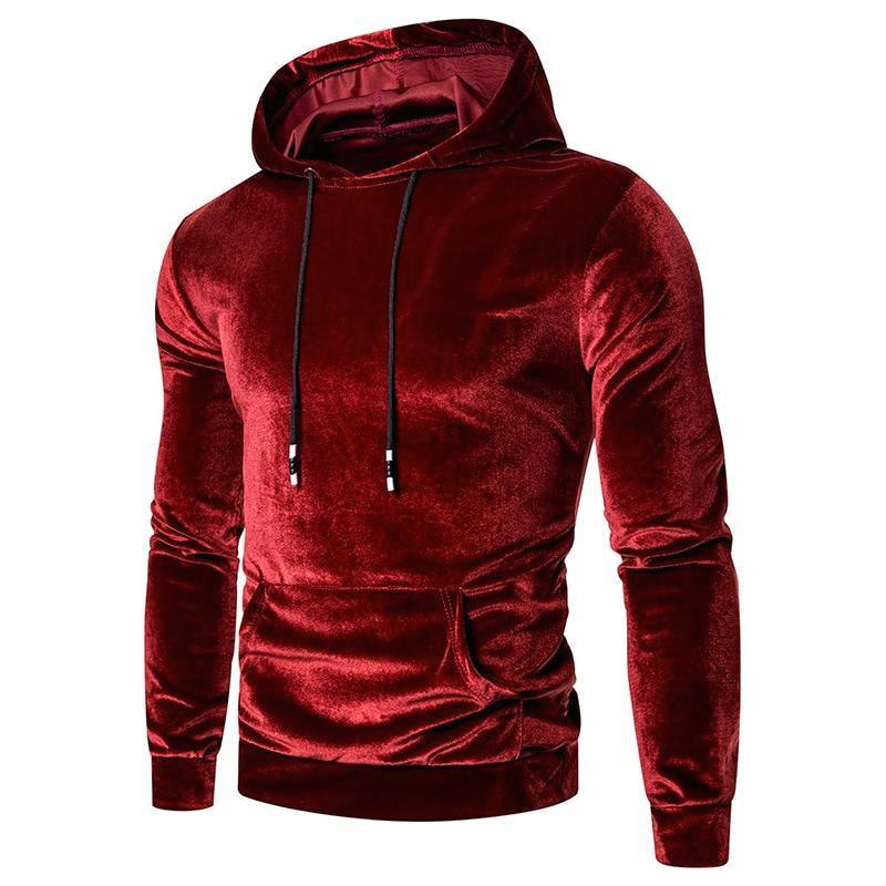 Christian - Men's Velour Hoodie with Drawstring