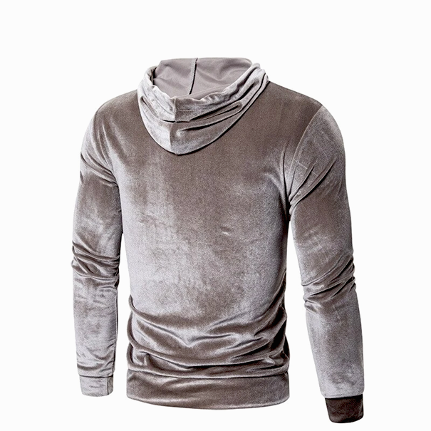Christian - Men's Velour Hoodie with Drawstring