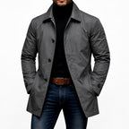 Chuck - Men's Mid-Length Button Front Raincoat 2