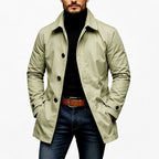 Chuck - Men's Mid-Length Button Front Raincoat 4