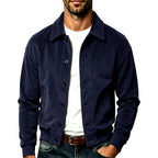 Clayton - Men's Corduroy Collared Bomber Jacket 3