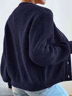 Clementine - Women's Button-Front Ribbed Cardigan