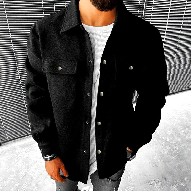 Conor - Men's Collared Fall Jacket with Chest Pockets 1