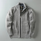 Corvin - Men's Textured Full-Zip Cardigan with Hand Pockets