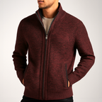 Corvin - Men's Textured Full-Zip Cardigan with Hand Pockets