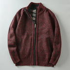 Corvin - Men's Textured Full-Zip Cardigan with Hand Pockets