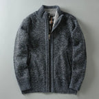 Corvin - Men's Textured Full-Zip Cardigan with Hand Pockets