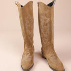 Daffodil - Women's Embroidered Knee-High Cowboy Boots 7