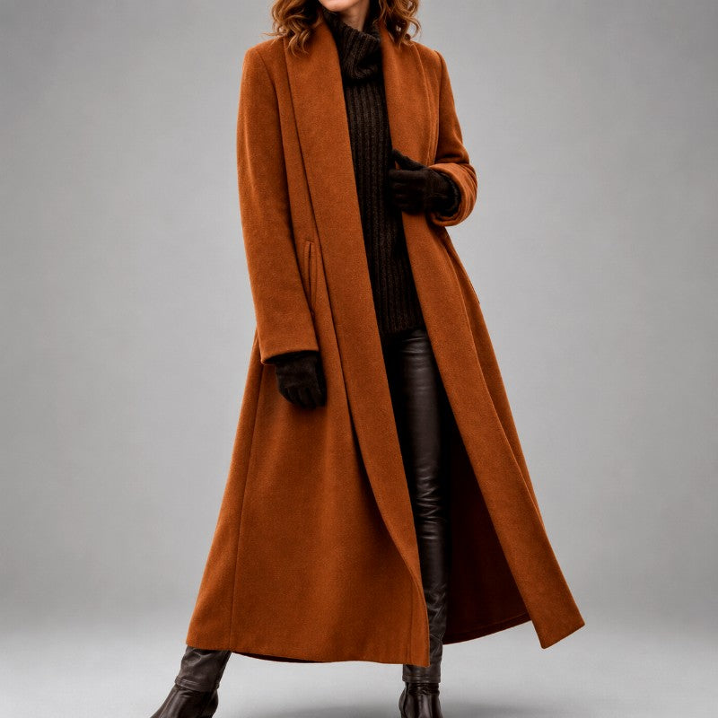 Dana - Women's Full-Length Open-Front Tailored Coat 2