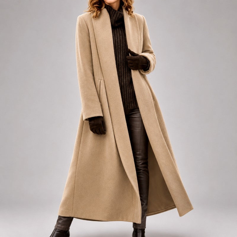 Dana - Women's Full-Length Open-Front Tailored Coat 3