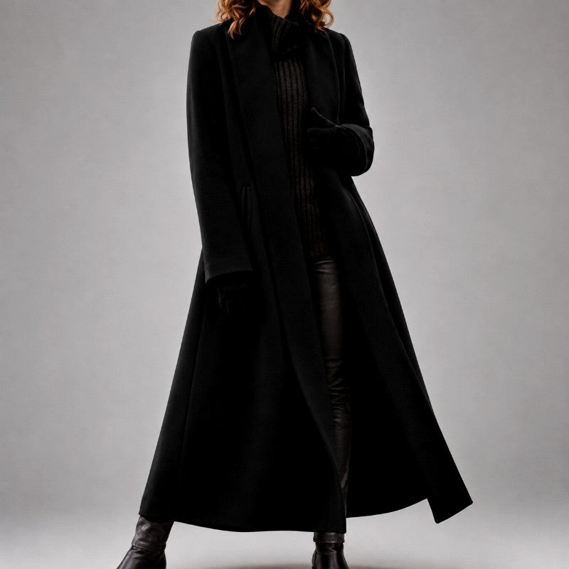 Dana - Women's Full-Length Open-Front Tailored Coat 4