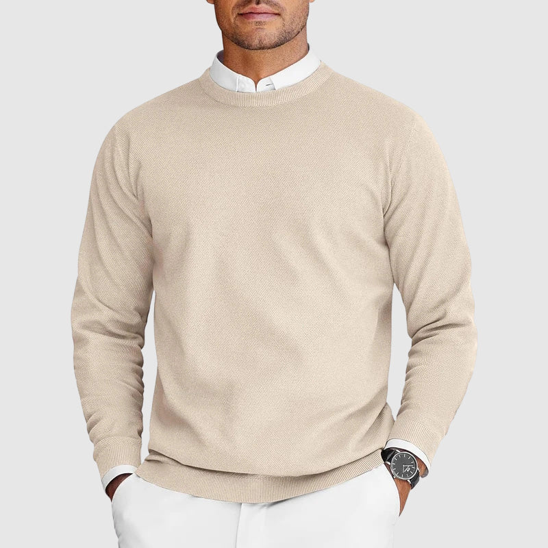 Darious - Men's Crew Neck Knit Long Sleeve Sweater 3